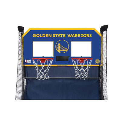 Pop-A-Shot - Home Dual Shot with Golden State Warriors NBA Graphics l Sensor Scoring l 16 Game Modes l 7 Balls l Foldable Storage l for All NBA Fans