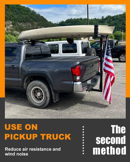 Autoholic Upgraded RV Hitch Mount Kayak Rack Height Adjustable Vertical Kayak Carrier for RV, Truck, SUV Holds 2 Kayaks up to 12' & 150LBS & 2'' Hitch Receiver