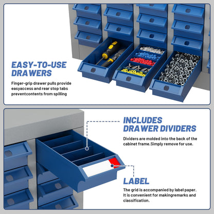 Hymula Part Cabinet with 100 Drawers Nuts Bolts Screw Nail Bins Tool Storage Cabinet Legos Drawer Benchtop Drawer for Garage Organization, Lego Storage, Teacher Toolbox, Makeup Organizer, Shop