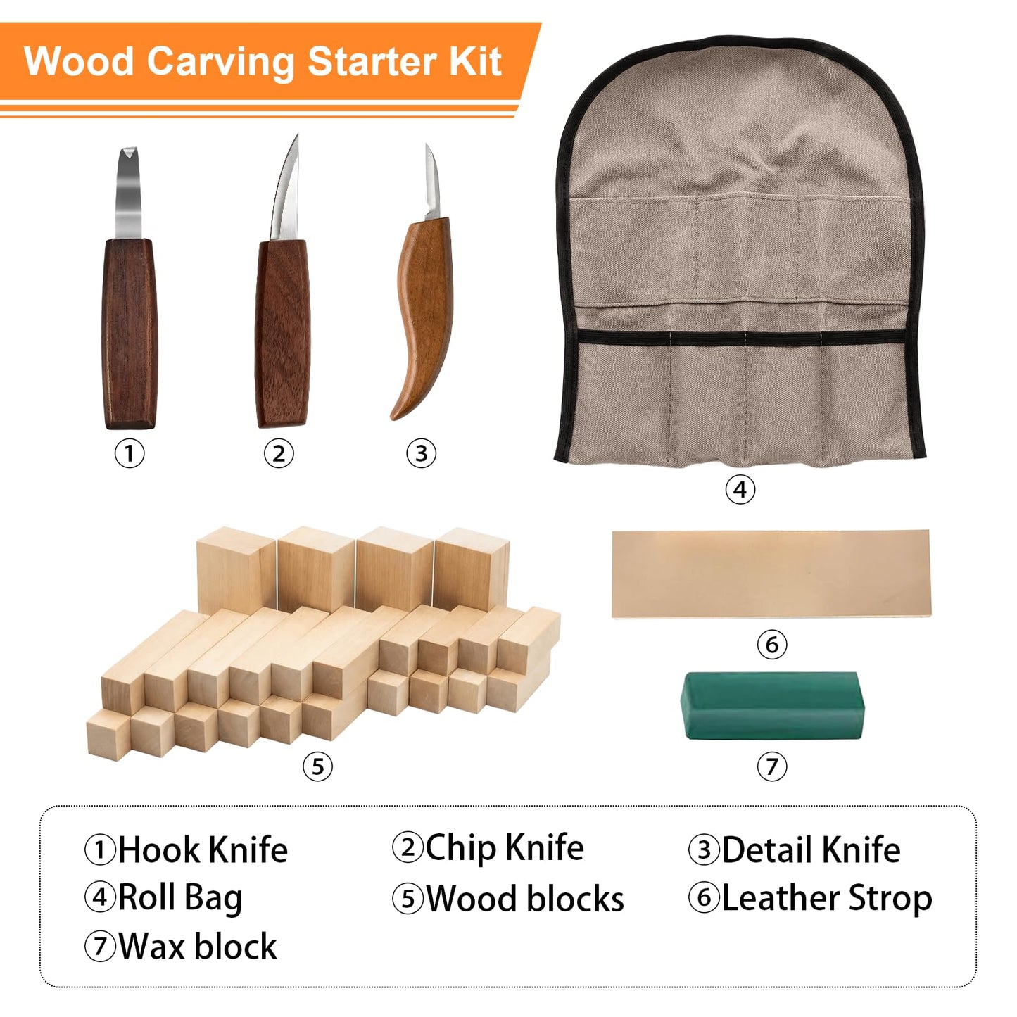 30pcs Wood Carving Kit Includes Basswood Blocks Wood Whittling Knife Kit 4pcs Templates Carving Knives for Wood DIY Beginners