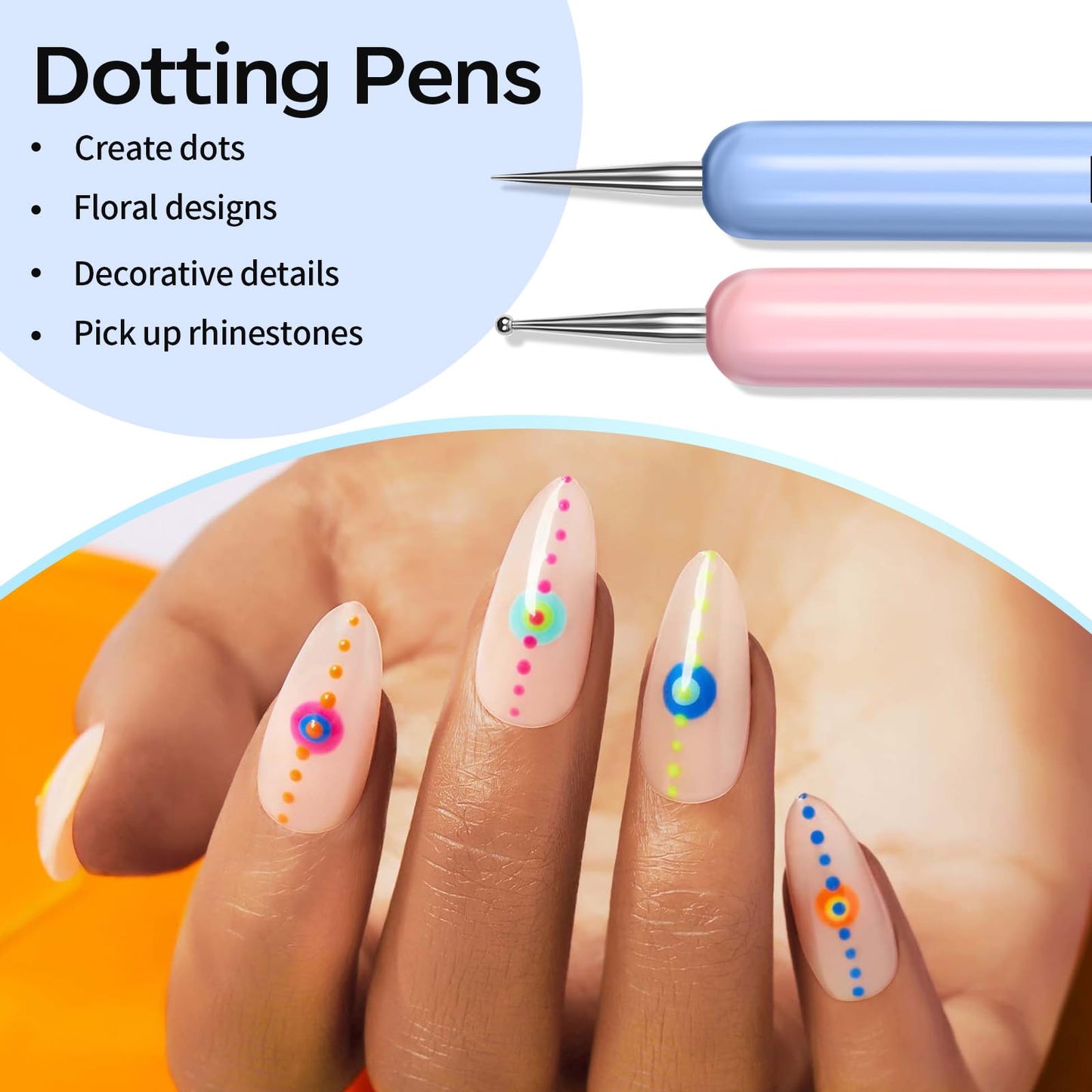 Modelones French Tip Tool- 6 Pcs Nail Stamp French Manicure Kit Suitable for DIY Together with Gel Nail Polish Art Tips Printing Tool Kit
