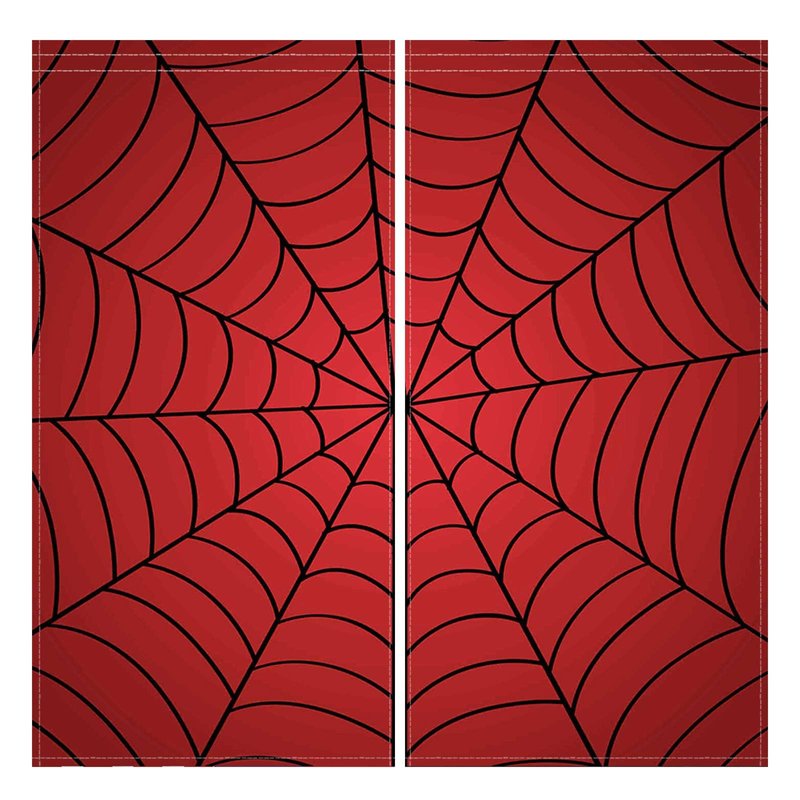 Allenjoy Superhero Spider Web Children Red Window Curtains for Boy Kids Baby Room Bedroom Nursery Toddler Home Office Decor Decorations Durable Fabric Machine Washable 82 in x 84 in