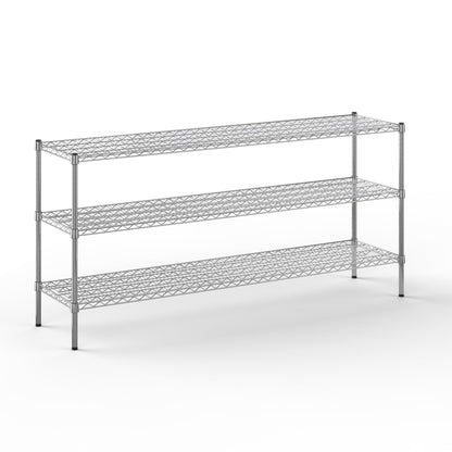Regal Altair 18" Deep x 72" Wide x 34" Height Wire Shelving Kit | 3-Tier | NSF Commercial Storage Rack Unit