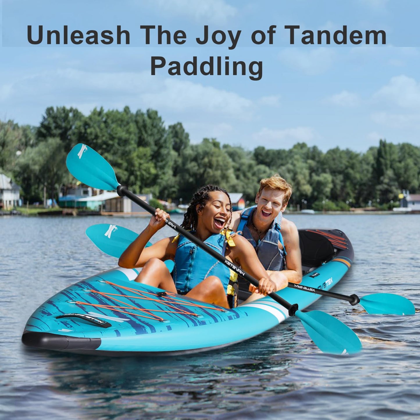 ANNTU Inflatable Kayak 2 Person, Lightweight and Durable Tandem Kayak, Blow Up Kayaks for Adults - Unleash the Joy of Tandem Paddling on Rivers, Lakes and Coastal Waters