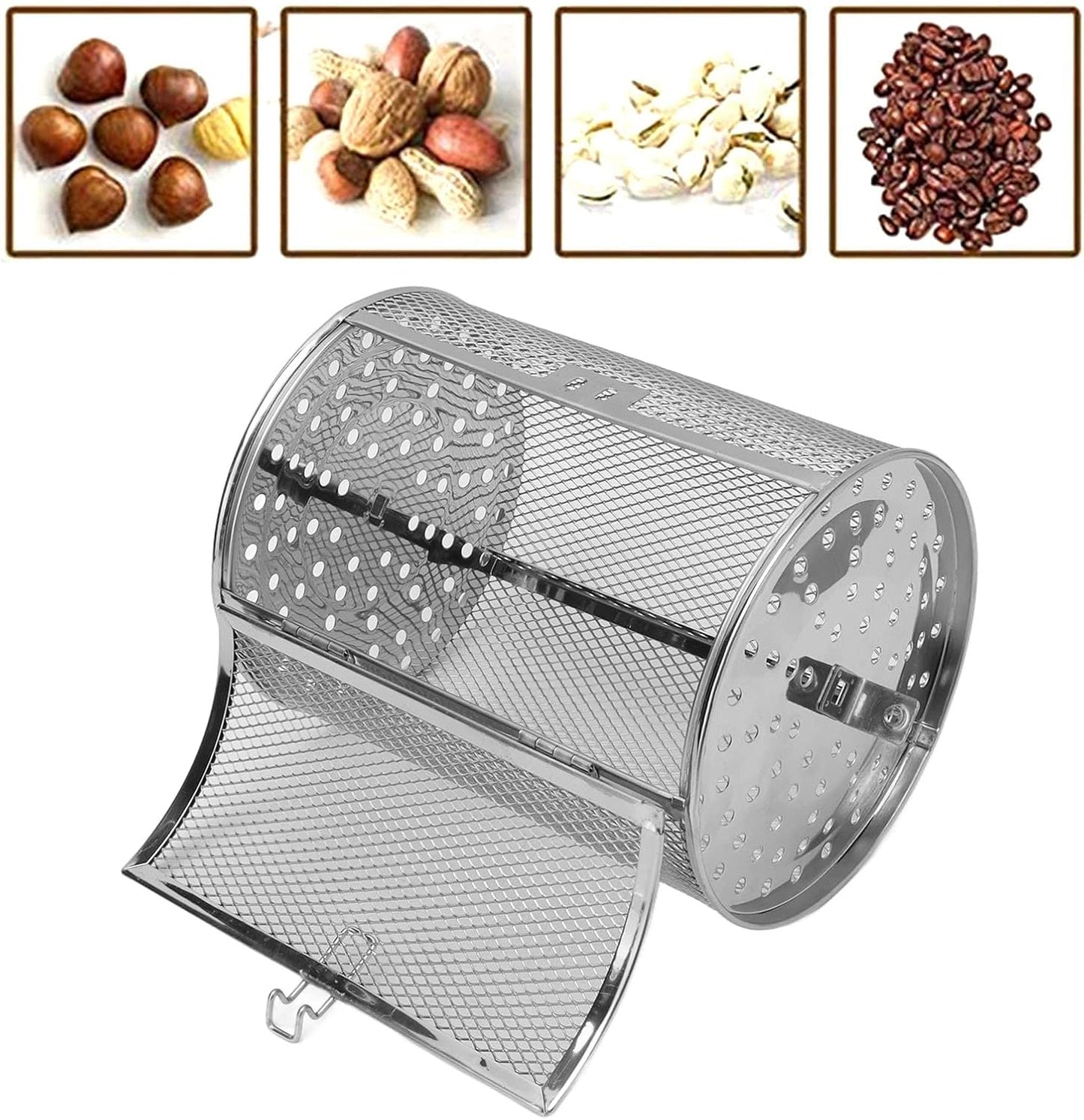 Oven Cages, 360 Degree Rotatable Stainless Steel Oven Rack, 7in Drum Oven BBQ Grill Roaster