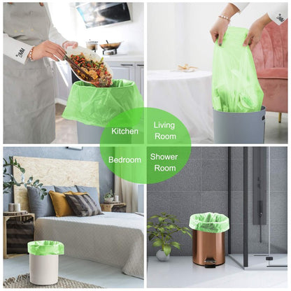 MAVGV 4 Gallon Small Trash Bags Garbage Bags,100 Pcs Strong Bathroom Wastebasket Can Liners trash Bags for Home Office Kitchen (Green)