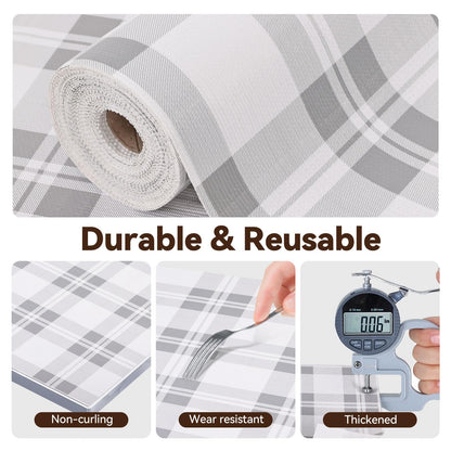 Drawer Shelf Liner for Kitchen Cabinets, Non Adhesive Slip Resistant Shelf Paper Easy to Clean, Strong Grip Thickened Waterproof Washable Mats for Pantry Shelves Cupboard Dresser (Grey, 17.5in x 30FT)