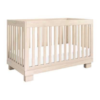 Babyletto Modo 3-in-1 Baby Crib Convertible to Toddler Bed & Daybed - Includes Toddler Conversion Kit - GREENGUARD Gold Certified - 100% Solid Wood Crib for Baby, 4 Adjustable Heights - Washed Natural