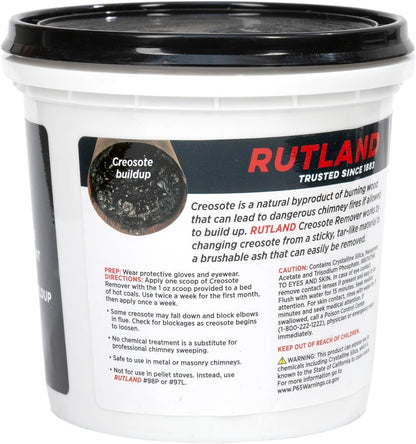 Rutland Creosote Remover, 2 lb Tub, Fireplace, Wood Stove & Chimney Cleaner