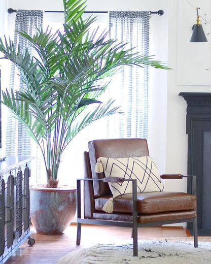 Signature Design by Ashley Peacemaker Mid-Century Modern Faux Leather Accent Chair, Brown