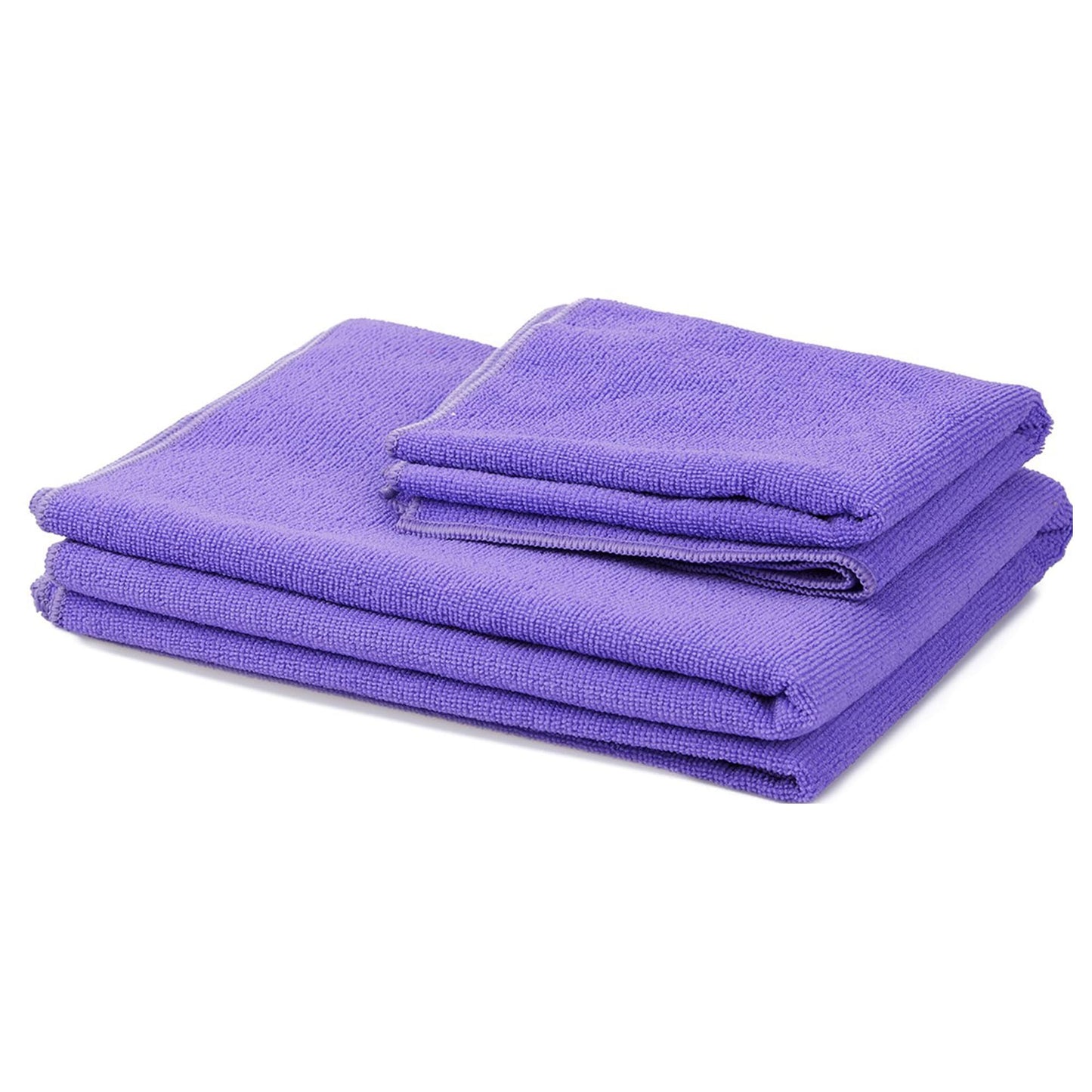 BalanceFrom GoYoga 7-Piece Set - Include Yoga Mat with Carrying Strap, 2 Yoga Blocks, Hand Towel and Knee Pad (Purple, 1/2"-Thick Mat)
