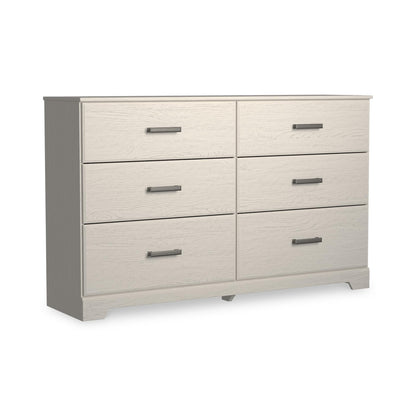 Signature Design by Ashley Stelsie Modern Scandinavian 6 Drawer Dresser, Whitewash