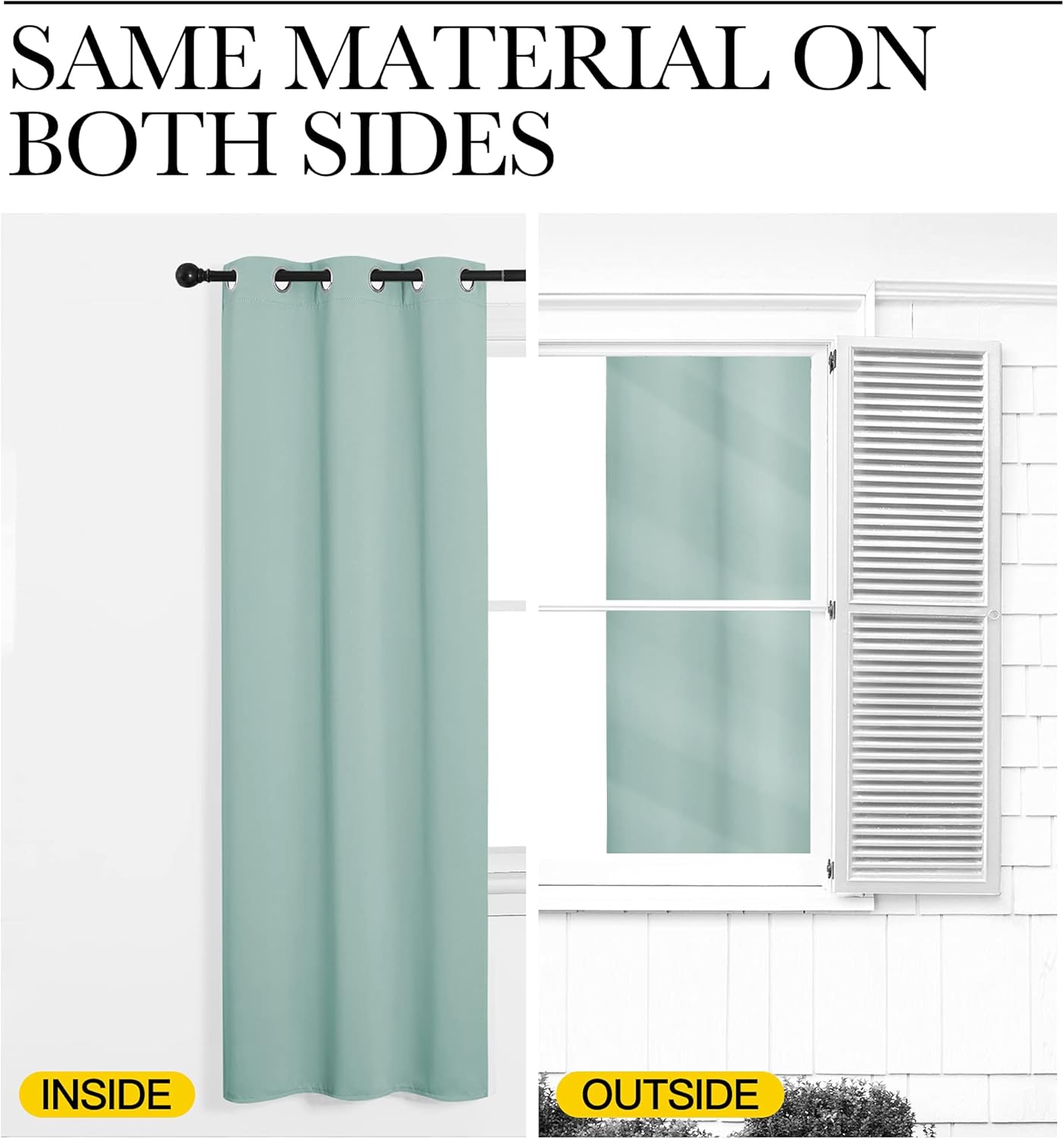 NICETOWN Thermal Insulated Blackout Curtains - Solid Grommet Design for Living Room | Aqua, 42 x 84-Inch Pair