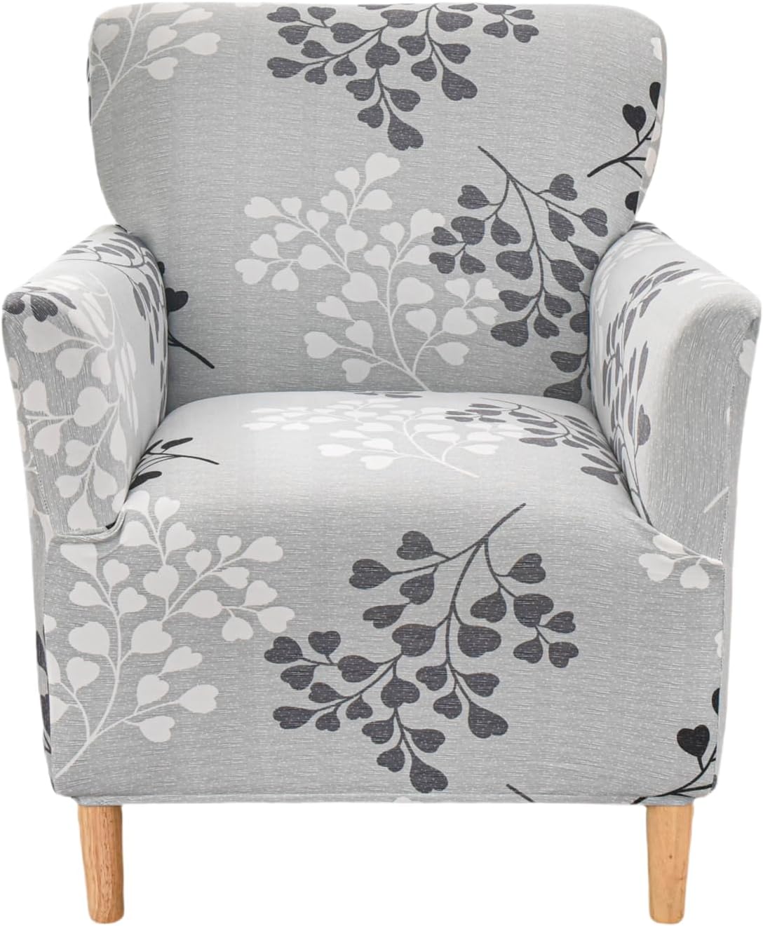 1-Piece 11 NILUOH Banquet Armchair Slipcover Stretch Chair Covers with Arms Printed Soft Accent Chair Cover Anti-Slip
