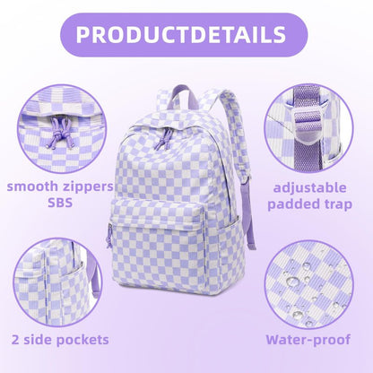 LEDAOU Backpack for Girls School Bag Kids Bookbag Teen Backpack Set Daypack with Lunch Bag and Pencil Case