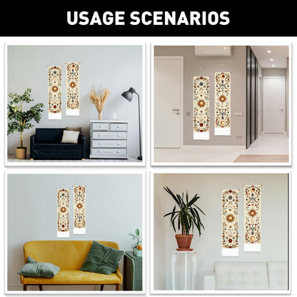 PLIGREAT 2 Pack Sun Moon Wall Hanging Long Narrow Tapestry Aesthetic Wall Tapestry for Bedroom Living Room Bathroom Home Office Decor