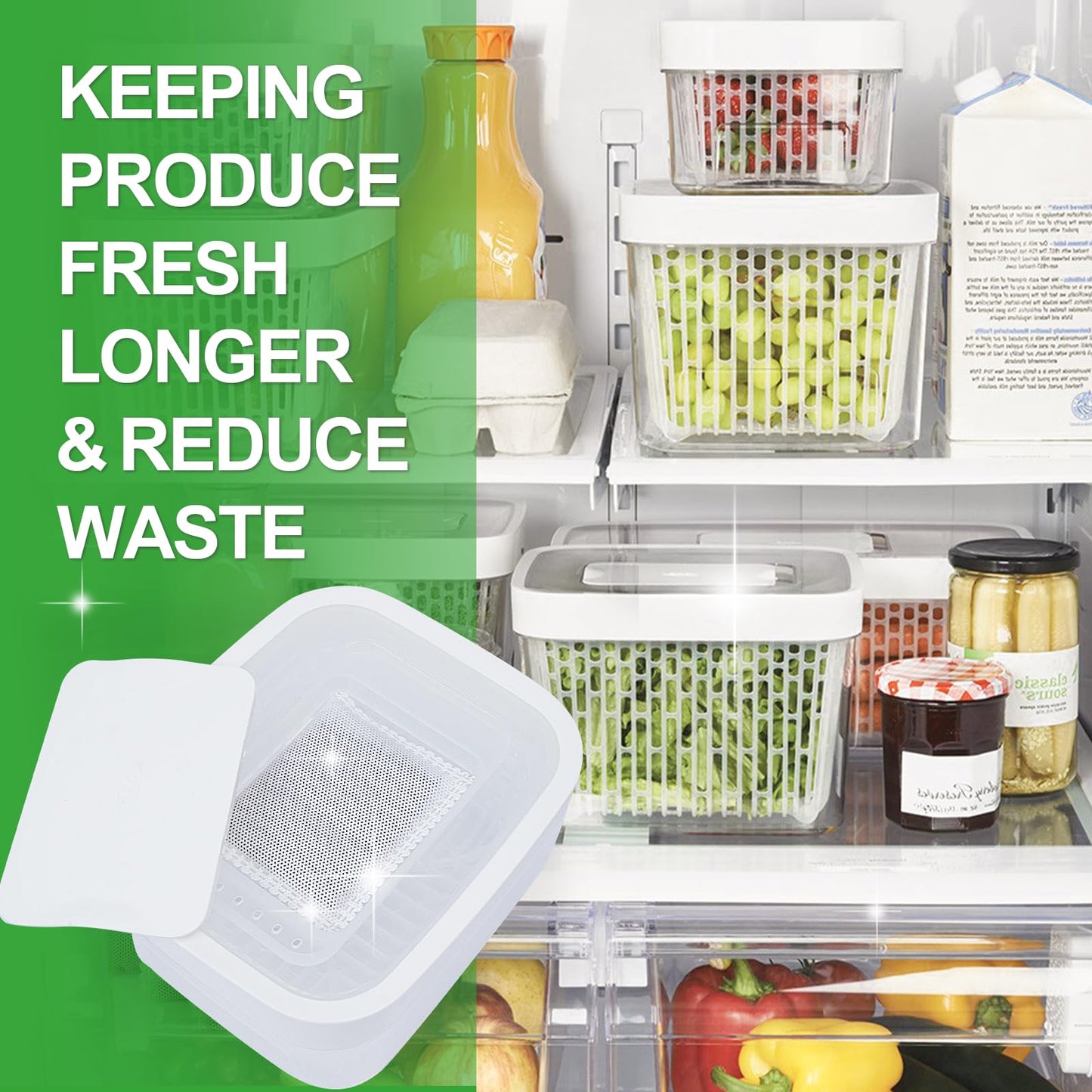 PROKITCHEN 12PCS Carbon Filter Refills Compatible with OXO Greensaver Produce Keeper & Crisper Inserts, Refill Bags Compatible with Bluapple Produce Saver Balls & Other Vegetable Savers