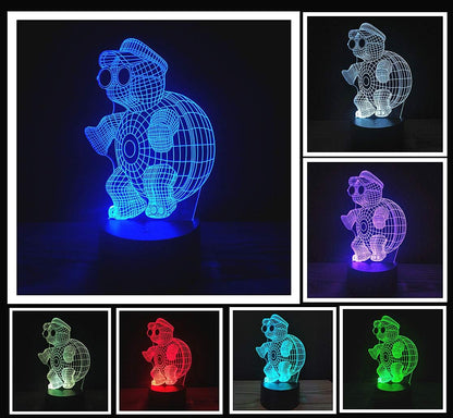 Gfytdxe 3D 7 Optical Illusion LED Night Light, Boy Girl Kids Baby Sleep Desk Lamp Touch Control Color Change USB