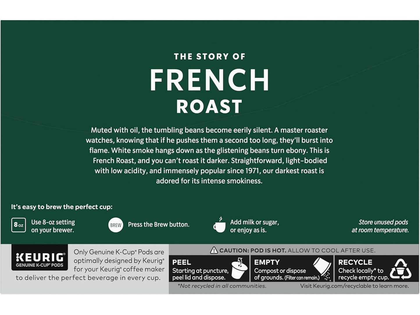 Starbucks Coffee K-Cup Pods - French Roast Dark Roast | 100% Arabica Coffee, 30 Pods Total