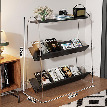 Vinyl Record Display And Storage Cabinet,3-tier Media Stand, Large-capacity Storage With Divided Compartments, Freestanding Display Stand For Turntables And Records Length 60 x Width 38 x Height 100