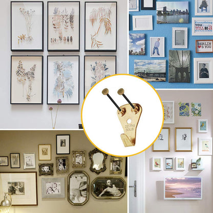 125 Pcs Heavy Duty Picture Hanging Kit With Nails for Wooden/Drywall - Professional Hangers for Canvas, Office Pictures, Clock, House Decoration - Holds 10-100 lbs