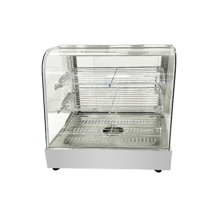 Countertop 26" Food Warmer Display Case 3 Shelf Hot Warming Showcase with Back Sliding Door and Water Tray,Black (26"(Silver))