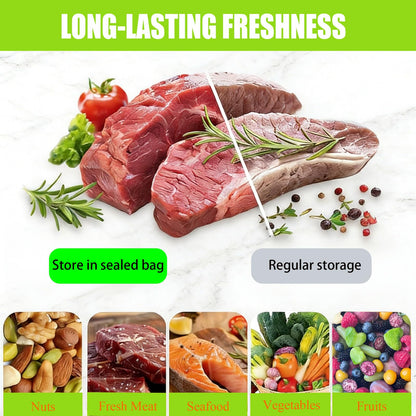 45 Pcs Reusable Vacuum Sealer Bags for Food with Hand Pump, BPA-Free Vacuum Storage Bags for Sous Vide Cooking & Meal Prep, Upgraded Air Valve Food Sealer Bags, Works with Handheld/External Sealers