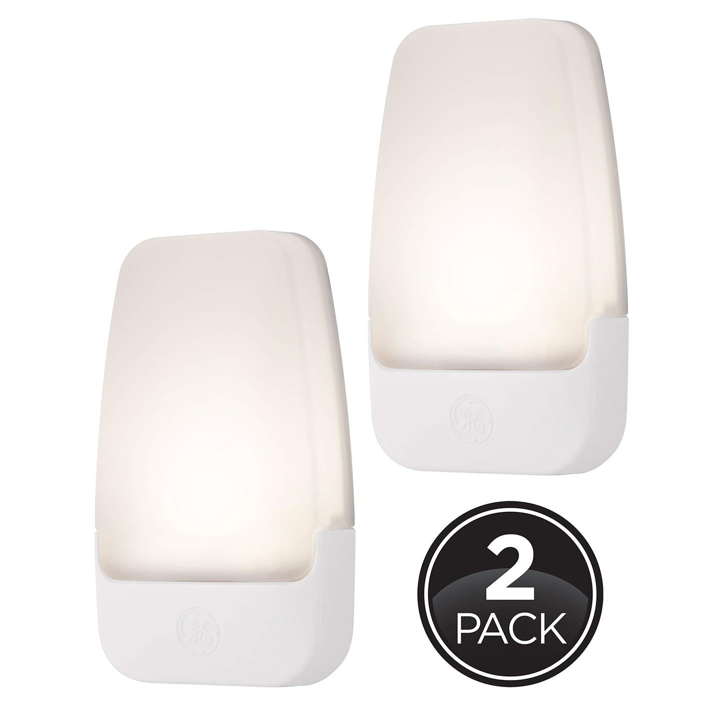 GE LED Night Light, Plug-in, Dusk to Dawn Sensor, Warm White, Ambient Lighting, Ideal for Kids and Adults Bedroom, Bathroom, Nursery, Hallway, Kitchen, 46882, 4 Pack