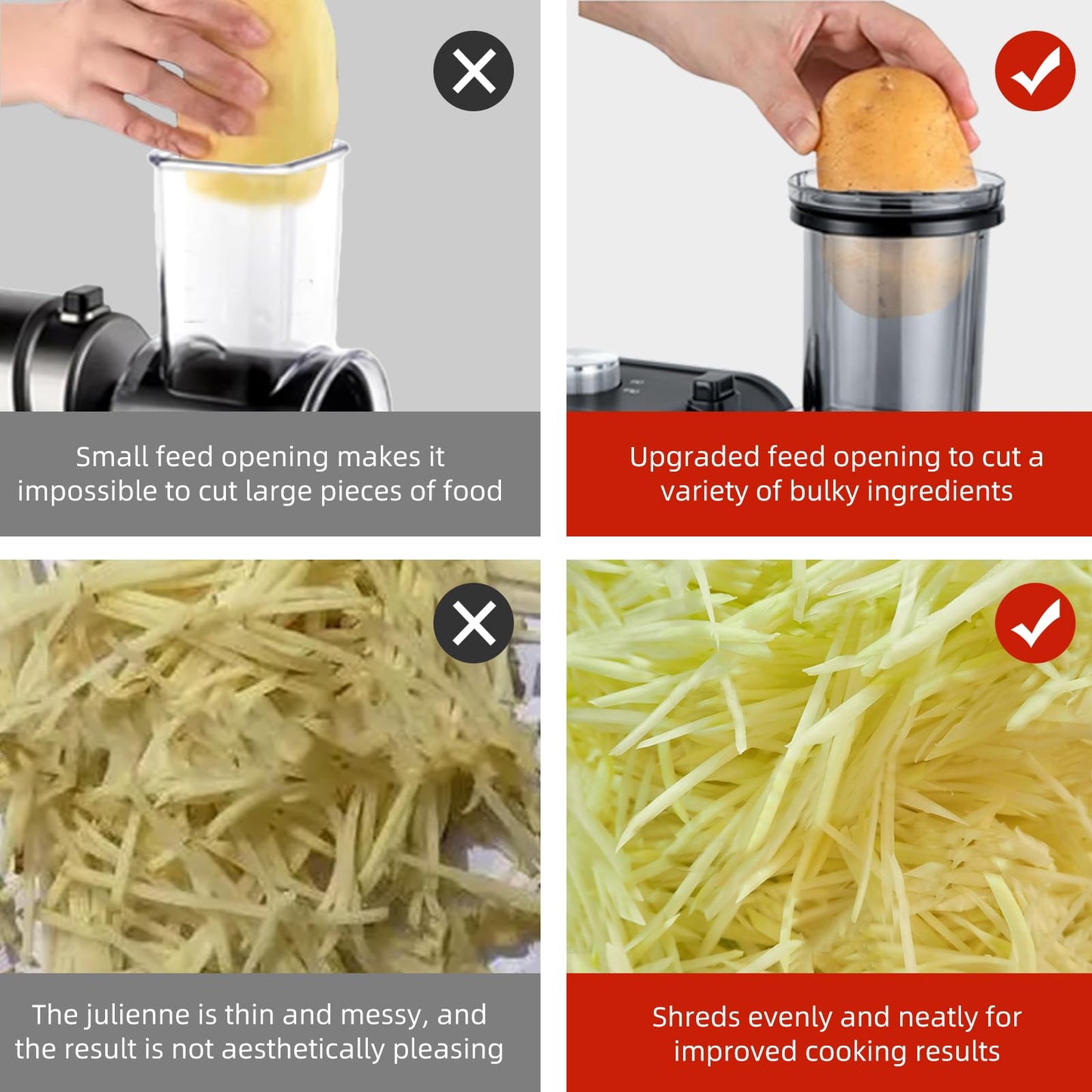 5 In 1 Electric vegetable slicer，300W Electric Cheese Grater Salad Shooter, One-Touch Easy Control, Electric Grater for Vegetables, Cheeses and NutsFor Home Kitchen