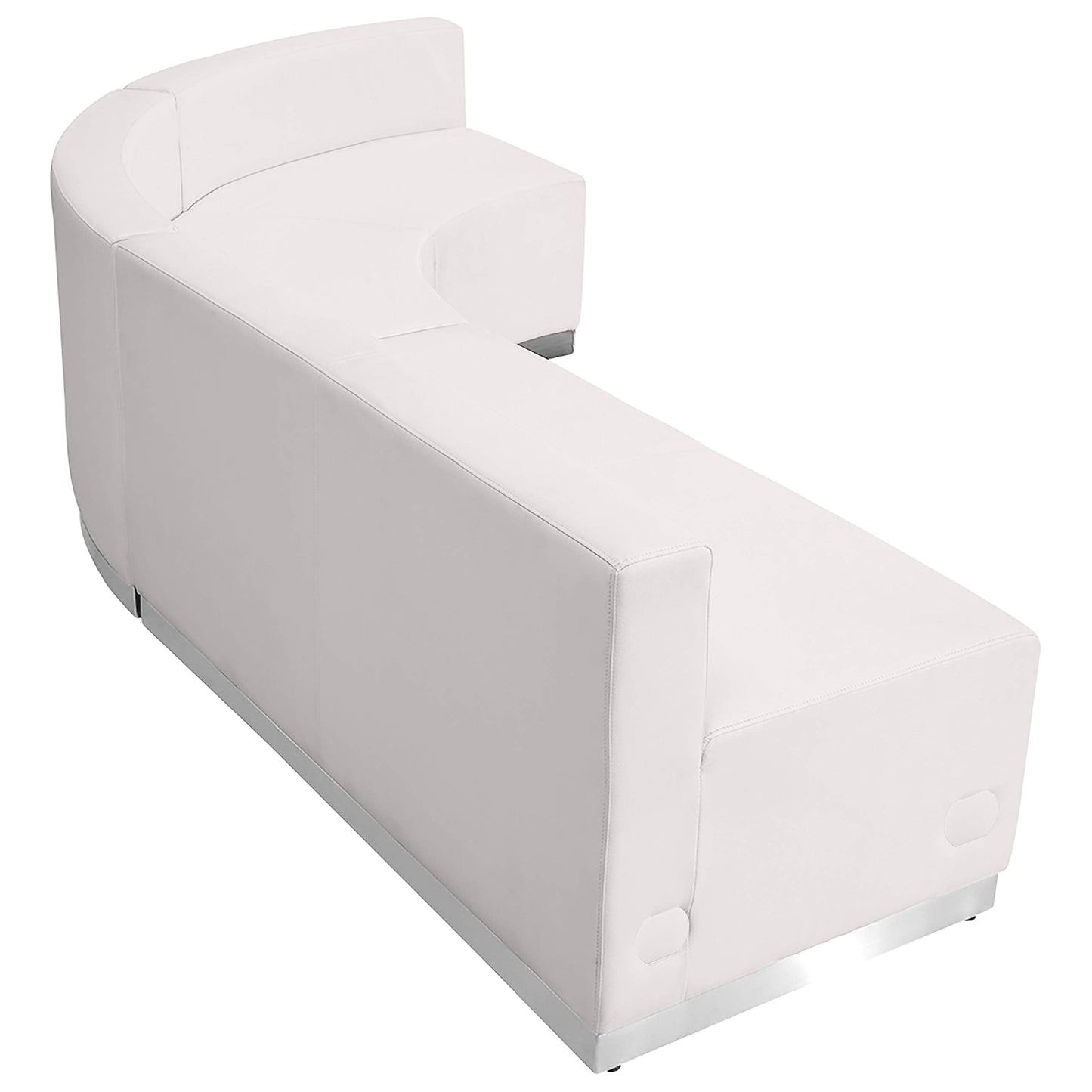 Flash Furniture HERCULES Alon Series White LeatherSoft Reception Configuration, 3 Pieces