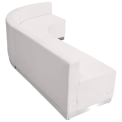 Flash Furniture HERCULES Alon Series White LeatherSoft Reception Configuration, 3 Pieces