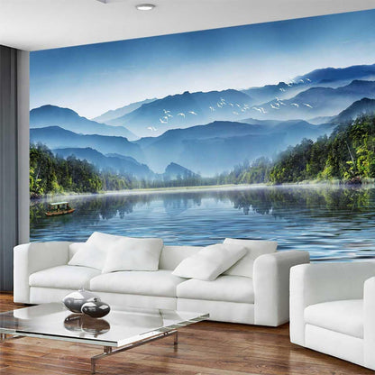 FENDROM Spring Nature Tapestry Wall Hanging Misty Mountain Forest River Landscape Tapestries for Home Decor