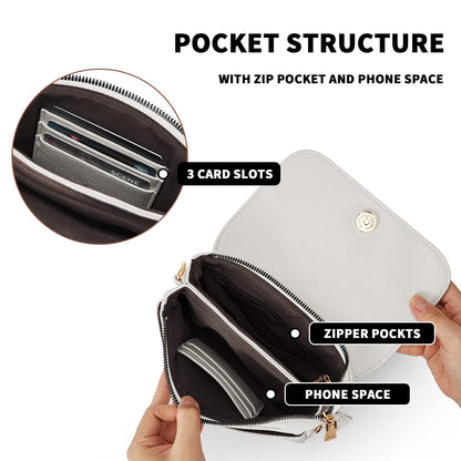 CHOLISS Small Crossbody Bags for Women, Vegan Leather Cell Phone Purse, Mini Travel Purse with Adjustable Strap