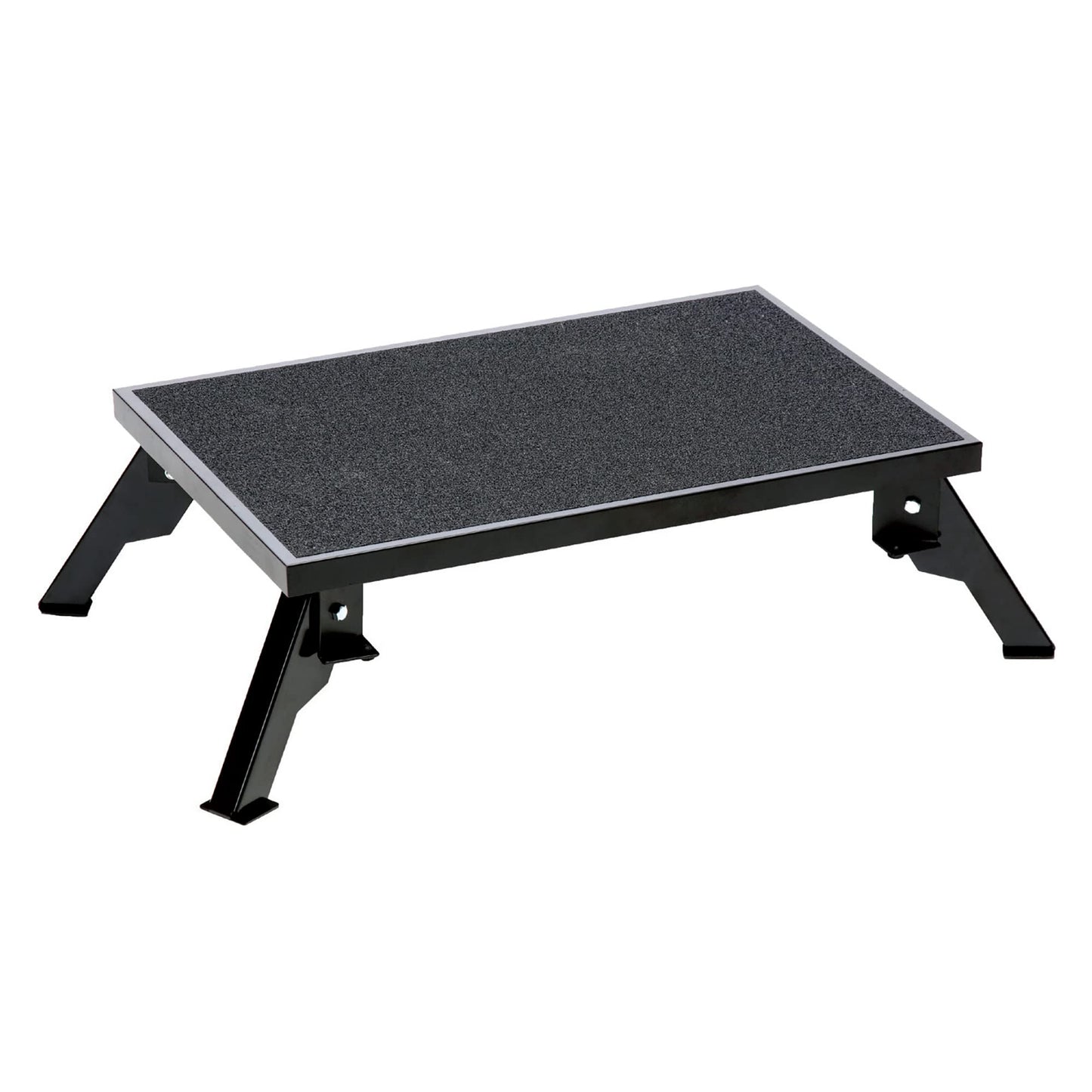 Stromberg Carlson 24″ x 16″ Adjustable RV Platform Step, Heavy-Duty Rust-Resistant Steel, Portable Step Stool for Campers, 4″ and 8″ Height, 300 lbs Capacity, Non-Skid Surface & Folding Legs