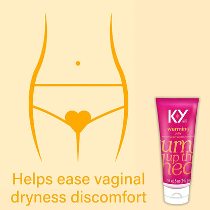 5 K-Y Warming Jelly Personal Lubricant Tube, Ounce