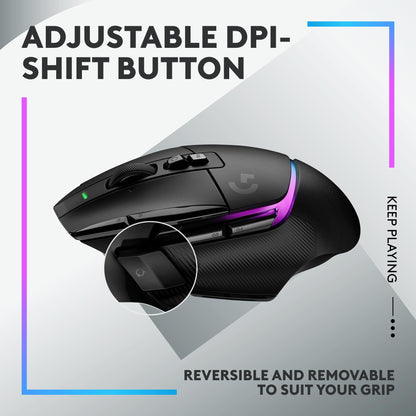 Logitech G502 X Plus Lightspeed Wireless RGB Gaming Mouse and G640 SE Large Cloth Gaming Mouse Pad (460 x 400 x 3 mm) - Black