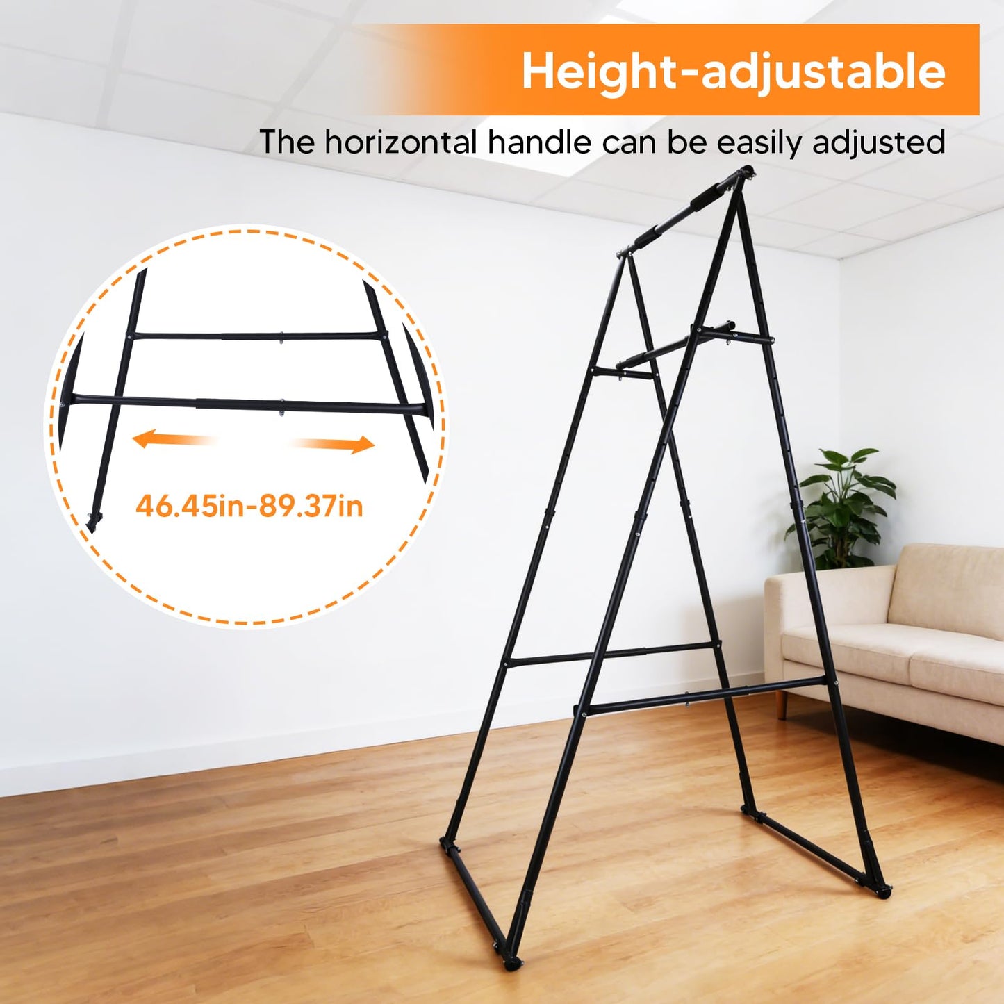 Generic Foldable Pullup Fitness Equipment Adjustable Multifunctional Exercise Rack for Home Gym Strength Training
