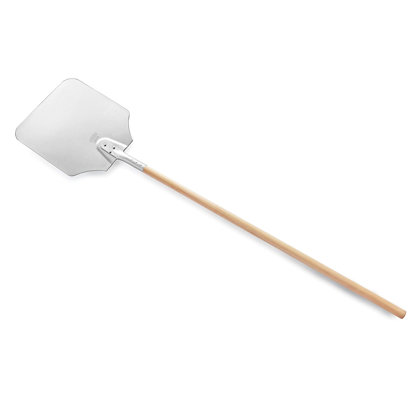 New Star Foodservice 50172 Aluminum Pizza Peel, Wooden Handle, 12 x 14 inch Blade, 52 inch overall