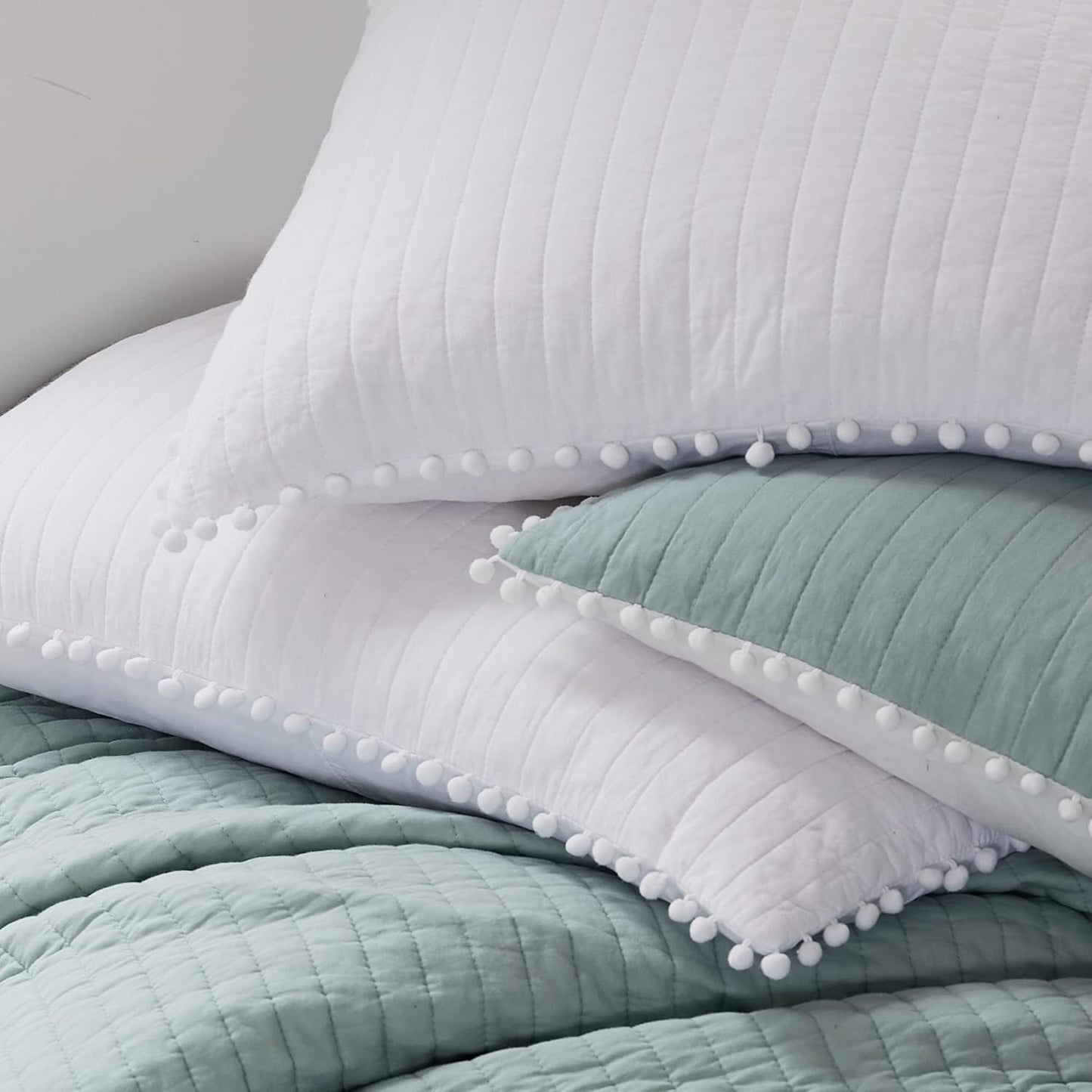 Levtex Home White Pom Pom Standard Sham