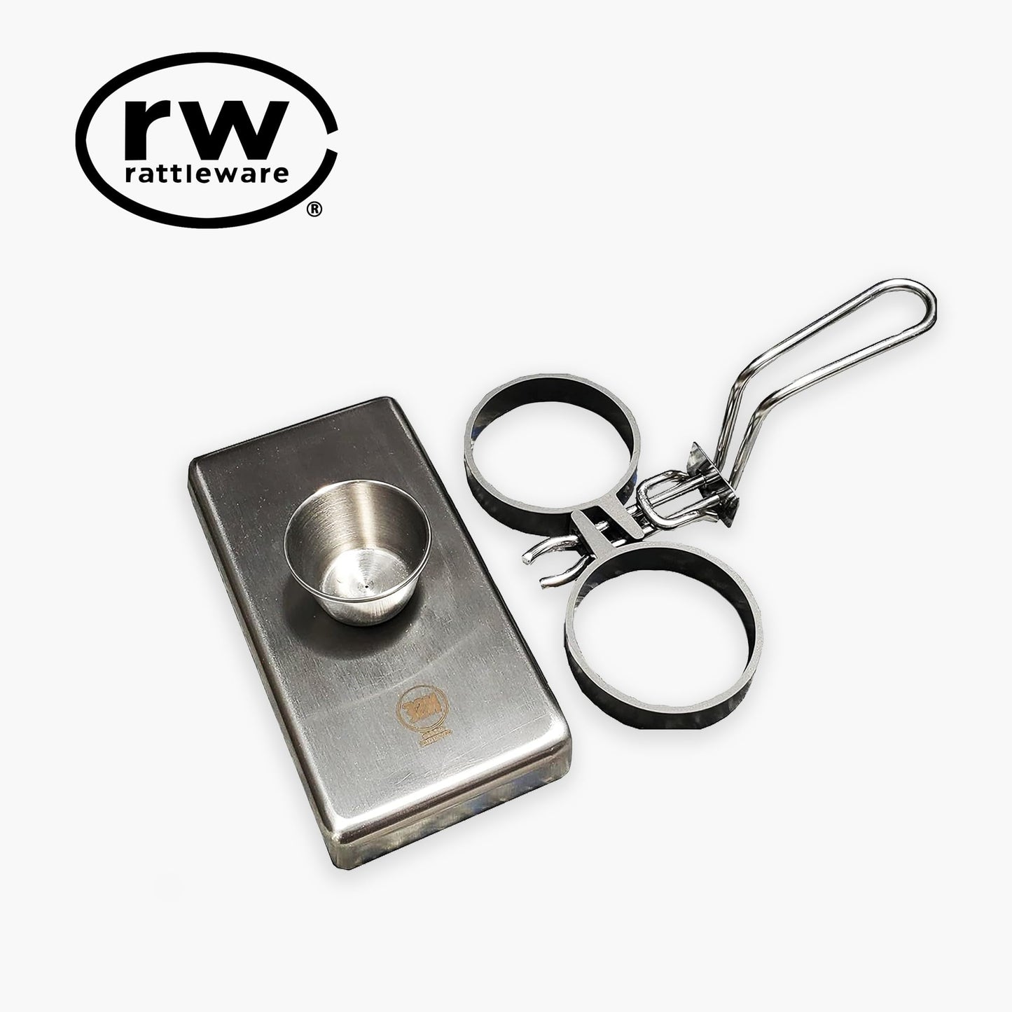 Rattleware Stainless Steel Egg Rings - Commercial-Grade, Even Cooking, Heat-Resistant Handle, Ideal for Frying Eggs - Durable & Trusted by Professional Chefs Worldwide (2 Ring Set)
