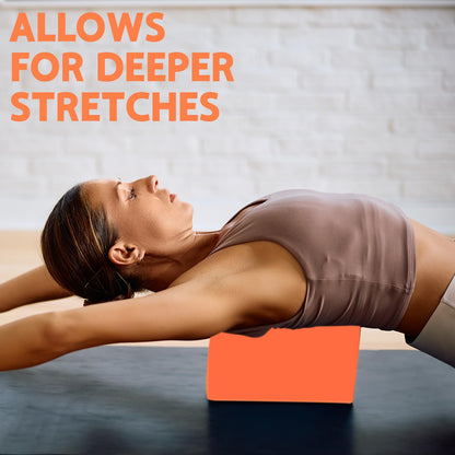 Yoga Block - Supportive Latex-Free Eva Foam - Soft Non-Slip Surface with Beveled Edges for Yoga, Pilates, Meditation - Yoga Accessories for Stability, Balance, Deepen Stretches