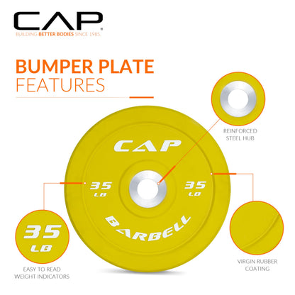 CAP Barbell 370 lb Competition Olympic Bumper Plate Set