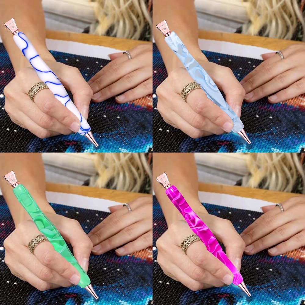 Praise V Do Diamond Painting Art Drill Pen Tool Accessories Stylus, Nail Art Embroidery, Gem Rhinestone Picker Tool, Diamond Art Pen 7colors
