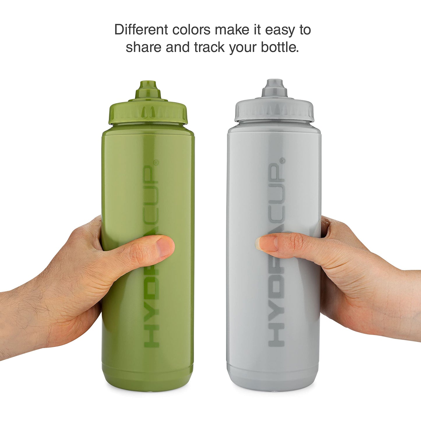 Hydra Cup Sport 4 Pack 32 oz Squeeze Water Bottles, Sports Water Bottle Pack with Fast Flow Valve, BPA-Free Squirt Water Bottles (Dark Colors)