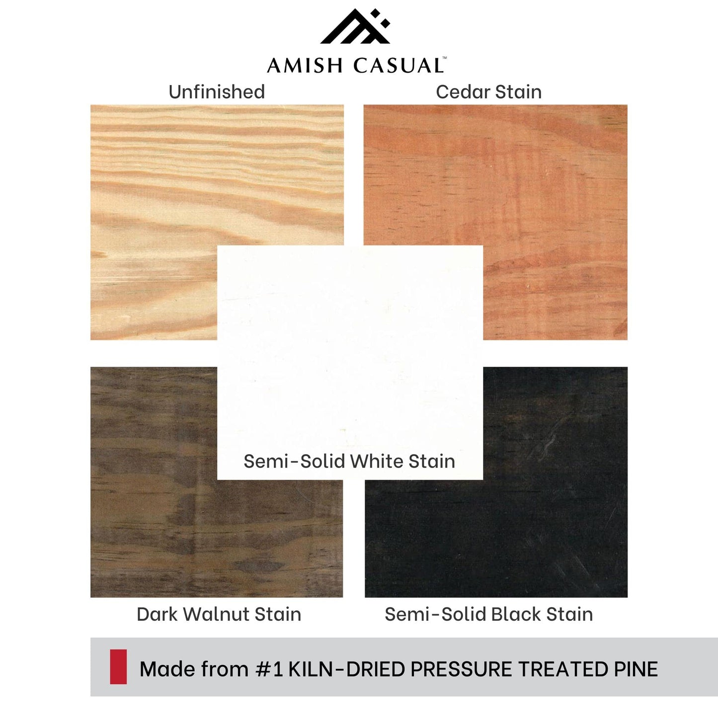 Amish Heavy Duty 800 Lb Roll Back Pressure Treated Porch Glider (4 Foot, Dark Walnut Stain)