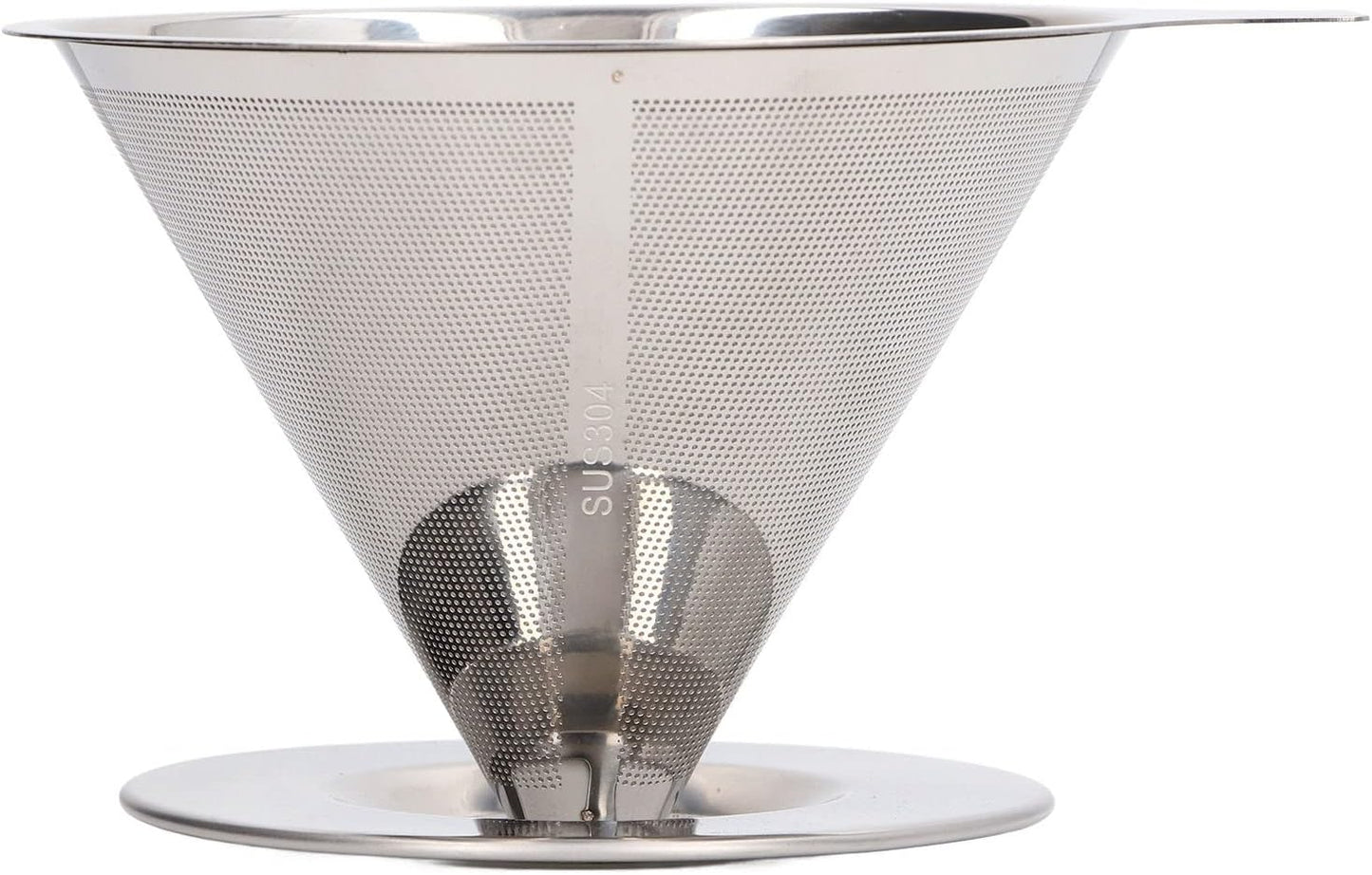 Pour over Coffee Maker, Stainless Steel Dripper with Non-slip Cup Stand, Suitable for Camping Kitchen Families