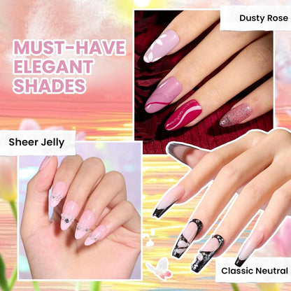 Beetles Fall Gel Nail Kit, Mystic Wonderland Gel Polish Set, 36 Colors Burgundy Brown Orange Red Polish Kit with Base Coat Glossy Matte & Glitter Top Coat Soak Off UV Led Nails Gifts for Women