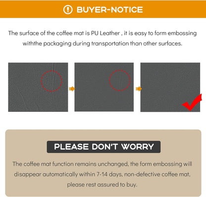 Dish Drying Mats for Kitchen Counter, Waterproof Mat for Coffee Bar Accessories, Deep Gray 16"*19"