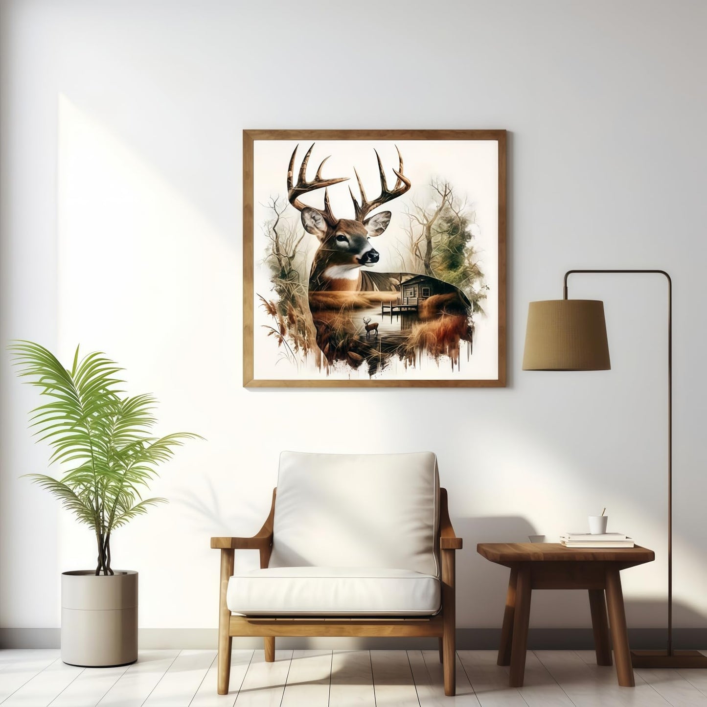 JYXSJYYD 5D DIY Deer Diamond Art Kits for Adults,Diamond Paintings Kits for Beginners,Paint By Diamonds Dot Full Drill Gem Art Crafts,Home Wall Decoration 13.8x13.8 Inches.