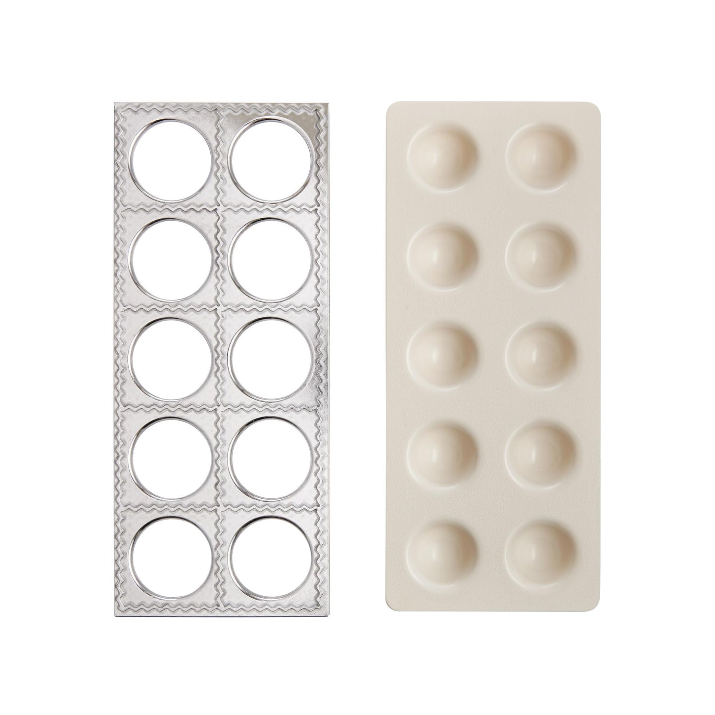 Fante’s Jumbo Ravioli Maker, Fluted 2.5-Inch Square Shape, For Homemade Pasta, Everyday Meals, Entertaining, And Holidays